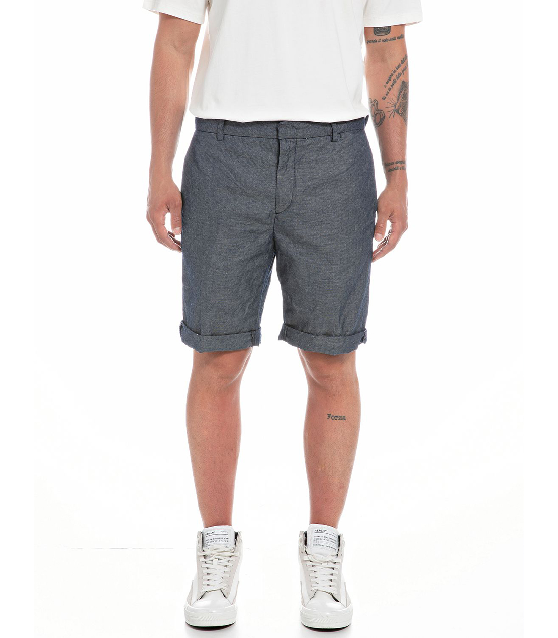 SARTORIALEコットンリネンショーツ 詳細画像 ダークブルー 1